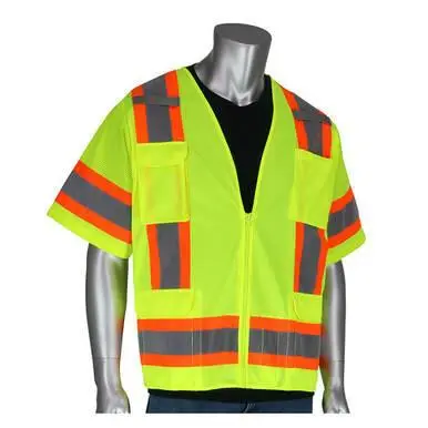 Class 3 Safety Vest Yellow/Lime Zipper (2X-Large)