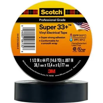 Super 33+ Electrical Tape 1-1/2" X 44Ft. (Black)