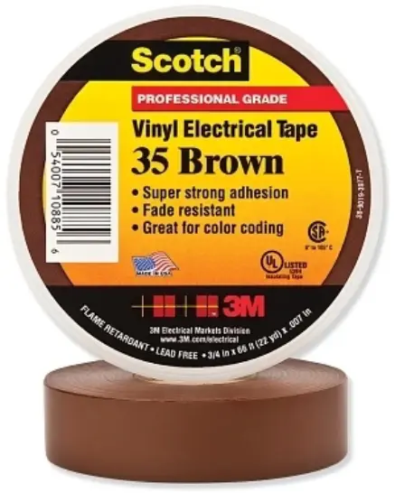 Scotch 35 Electrical Tape 3/4" X 66FT. (Brown)