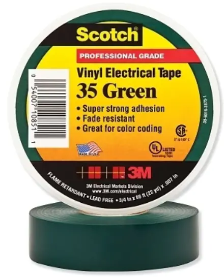 Scotch 35 Electrical Tape 3/4" X 66FT. (Green)