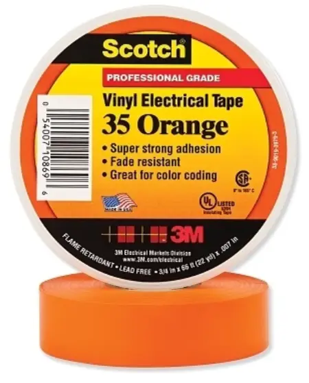 Scotch 35 Electrical Tape 3/4" X 66FT. (Orange)