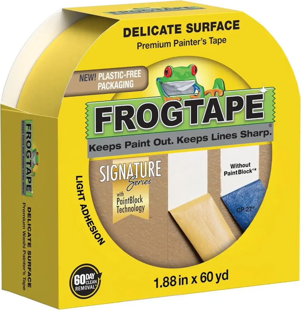 2"[1.88] X 60yd Yellow Delicate Surface Masking Tape (Frog Tape)