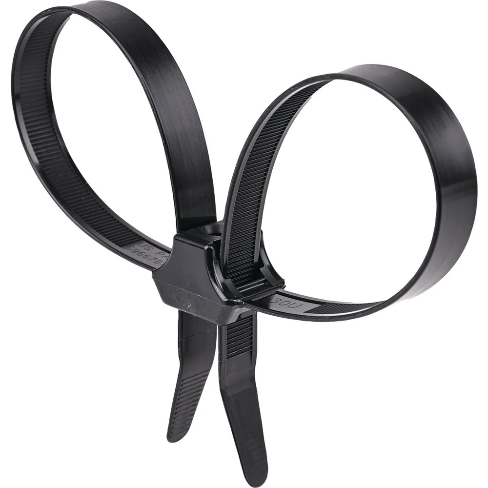 19"-150Lb Dual Loop Tie Wrap UV Black (50Pk)