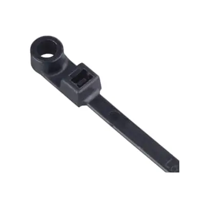 7"-50Lb [8"] Tie Wrap W/Mounting Hole UV Black (100Pk)
