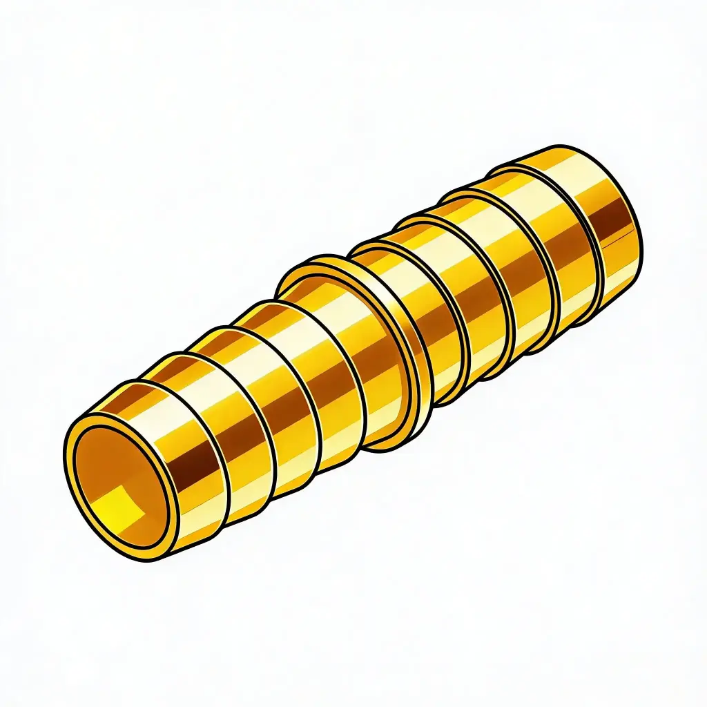 3/8" to 5/16" Brass Barbed Hose Mender