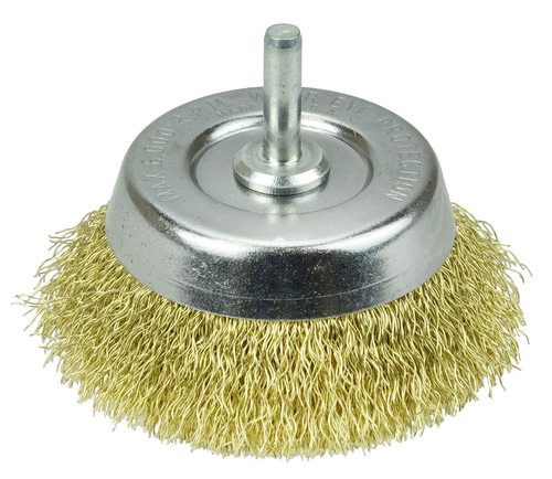 2-3/4" X .0118 X 1/4" Stem Crimped Wire Cup Brush Brass [14311]