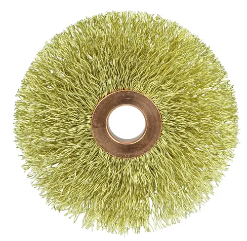 3" X .014 X 1/2" Arbor Hole Brass Crimped Wire Wheel (Weiler)