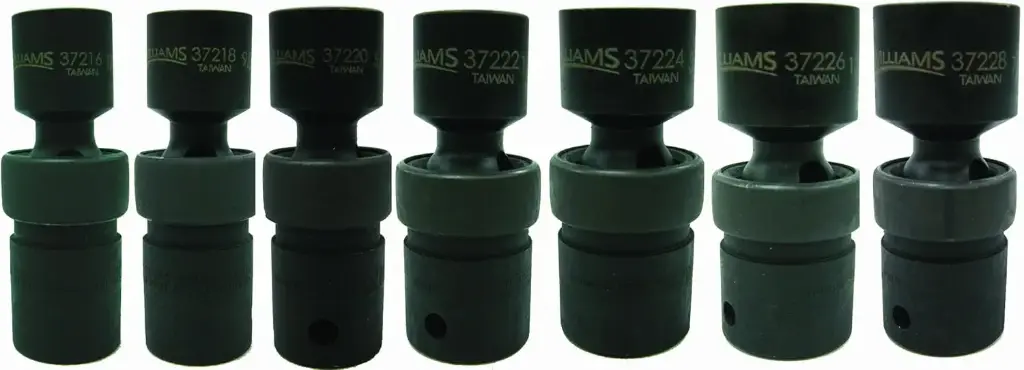 7Pc. SAE 1/2" Dr. 6pt Shallow Universal Impact Socket Set [1/2"-7/8"] (Williams/Import)