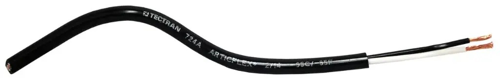 100Ft ArticFlex 14/2 Round Black Jacketed Duplex Wire [Black & White]