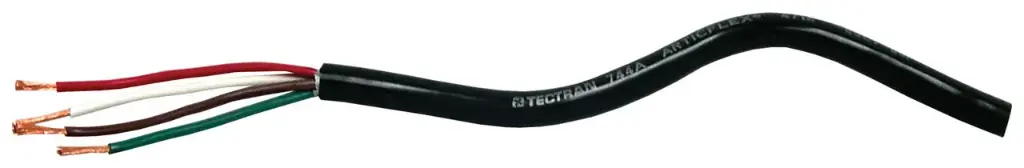 100Ft ArticFlex 14/4 Black Round Jacketed Wire [Red, Green, Brown & White]