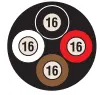 16/4 Jacketed Trailer Wire [Black, White, Red & Brown in Black Jacket] 100Ft