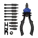 Combination Rivet Nut & Pop Rivet Setter Kit [Blind Rivets 3/32" to 1/4" / Rivet Nuts M5 to M8 & #10-24 to 5/16-18"] (Astro)