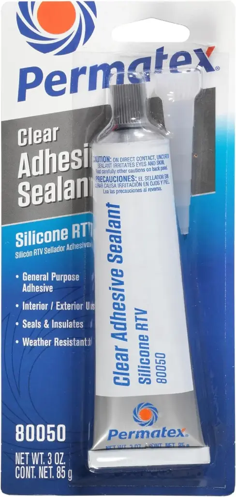 Clear RTV Silicone Adhesive Sealant [3oz Squeeze Tube] (Permatex)