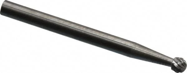 1/8" Double Cut Ball Carbide Bur 1/8" Shank