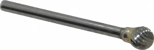 1/4" Double Cut Ball Carbide Bur 1/8" Shank