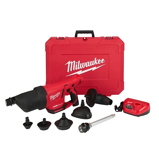 M12 AIRSNAKE Drain Cleaning Air Gun Kit W/[1] CP2.0 Battery, Charger & Case (Milwaukee)