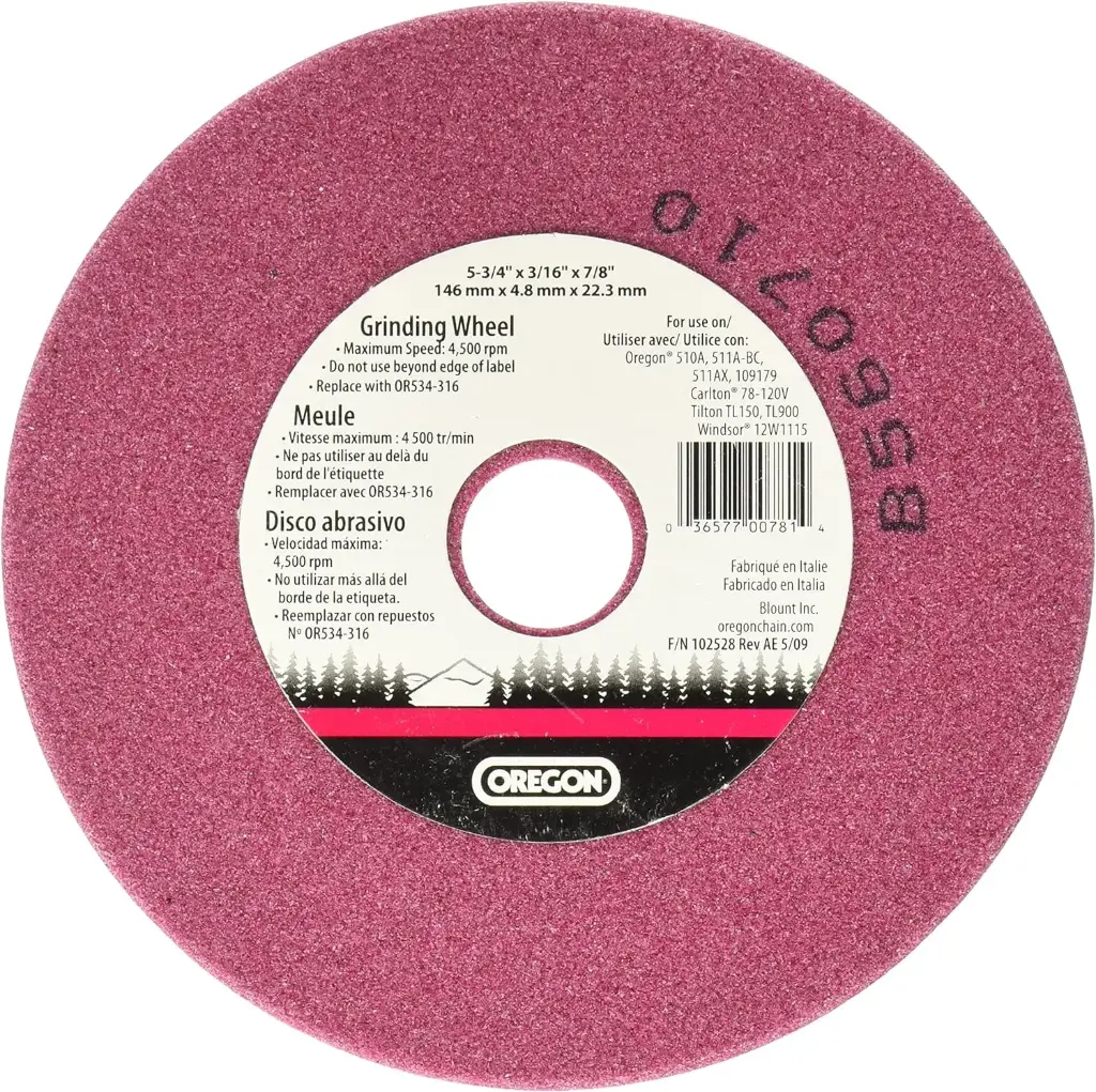5-3/4" X 3/16" Chain Saw Grinding Wheel (Oregon)