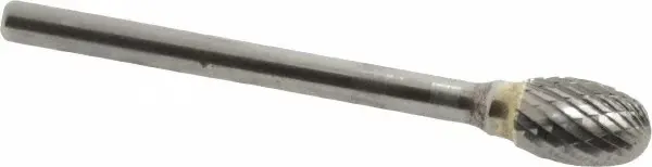 1/4" Double Cut Oval Carbide Burr 1/8" Shank