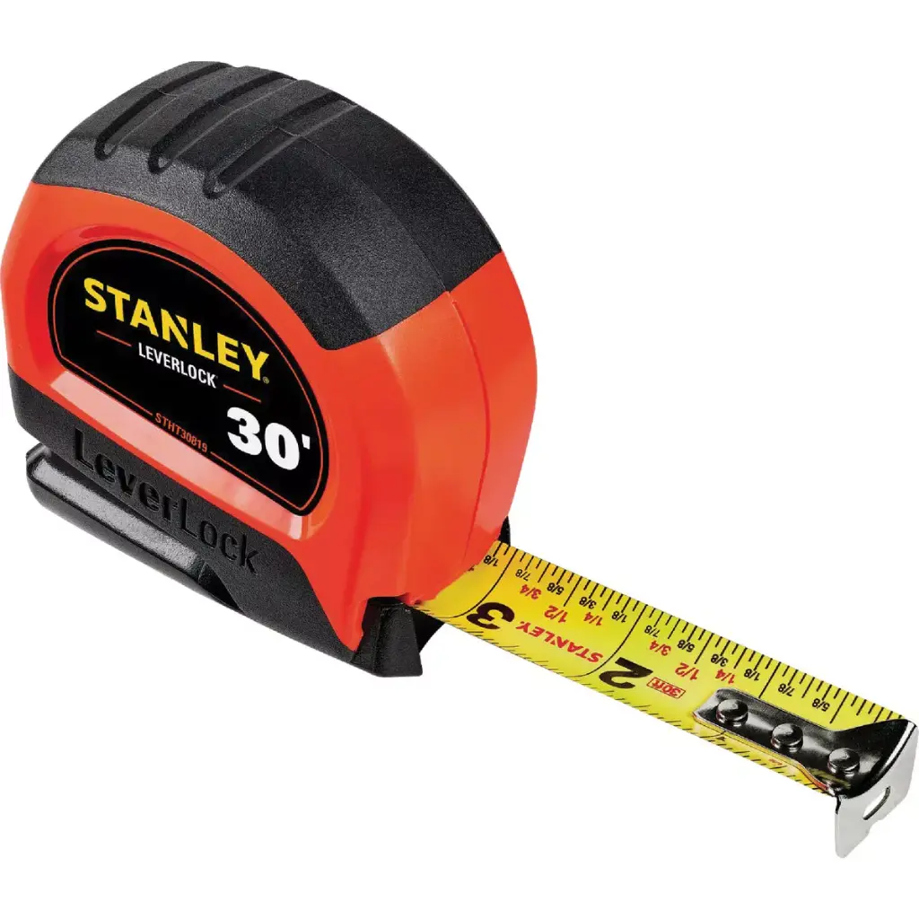 30Ft LeverLock High-Visability Tape Measure (Stanley)
