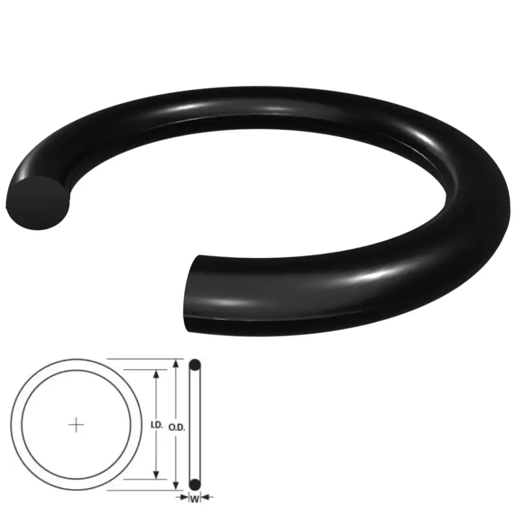 1-5/16" ID X 1-1/2" OD X 3/32" W Nitrile Rubber O-Ring 70 Durometer
