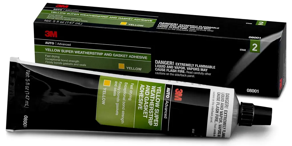Yellow Super Weatherstrip & Gasket Adhesive [5fl.oz. Tube] (3M)
