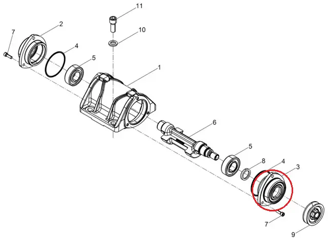 Exciter Bearing Bracket (Wacker Neuson)