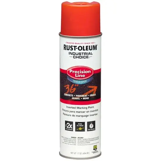 Fluorescent Red Marking Paint Water Based (Rustoleum/Industrial Choice)