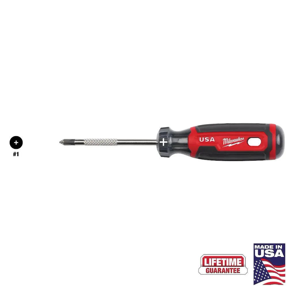 3" Phillips #1 Screwdriver W/Cushion Grip (Milwaukee)