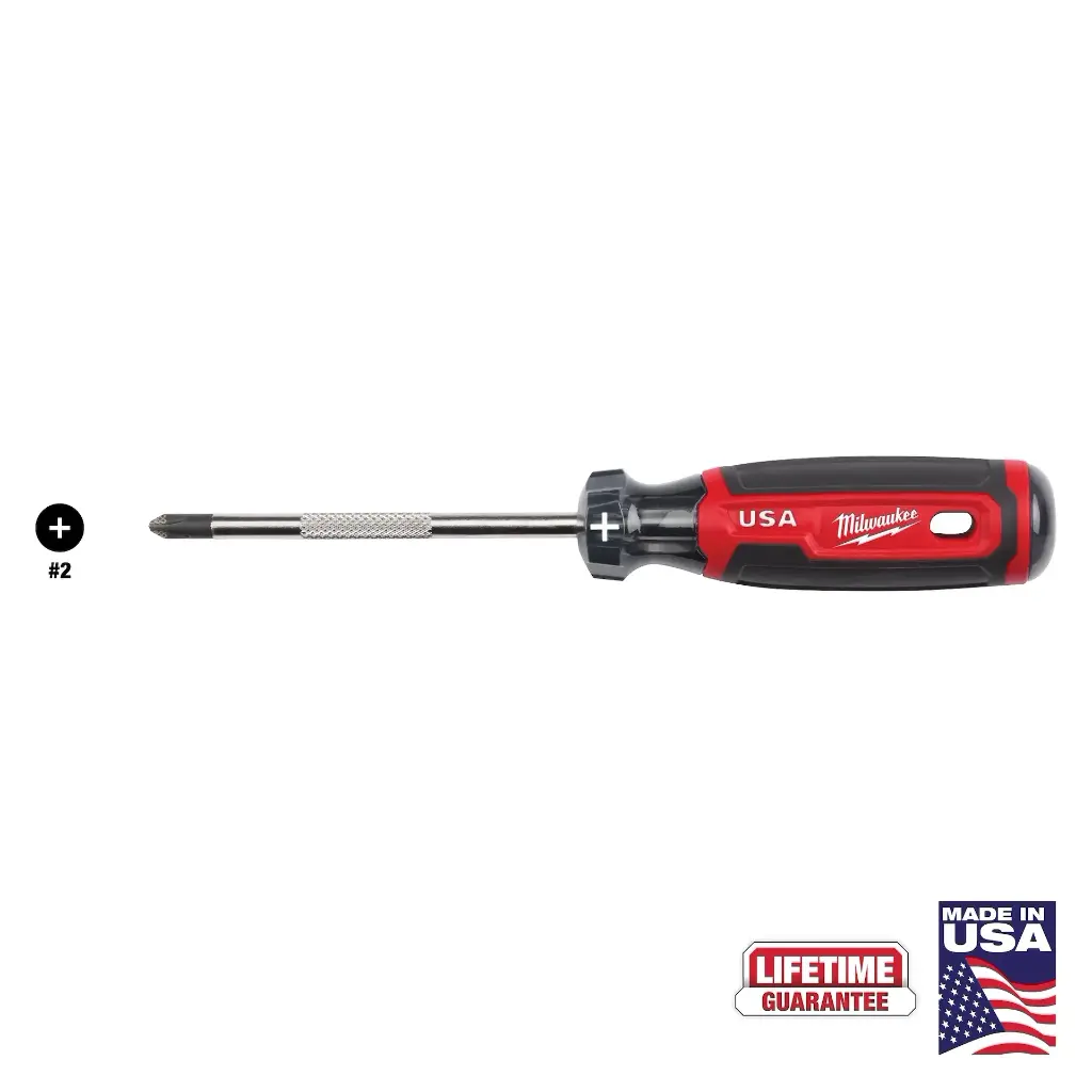 4" Phillips #2 Screwdriver W/Cushion Grip (Milwaukee)