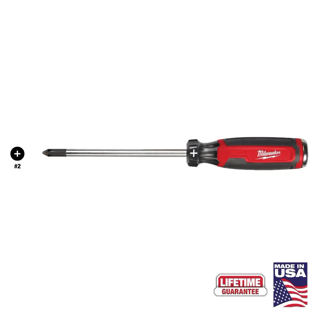 6" Phillips #2 Screwdriver W/Cushion Grip (Milwaukee)