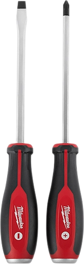 2Pc Demolition Screwdriver Set [#2 X 6" Phil & 5/16 X 6" Slot] (Milwaukee)