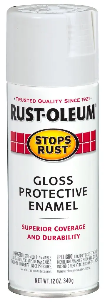 Gloss White Protective Enamel Spraypaint 12oz. (Rustoleum)