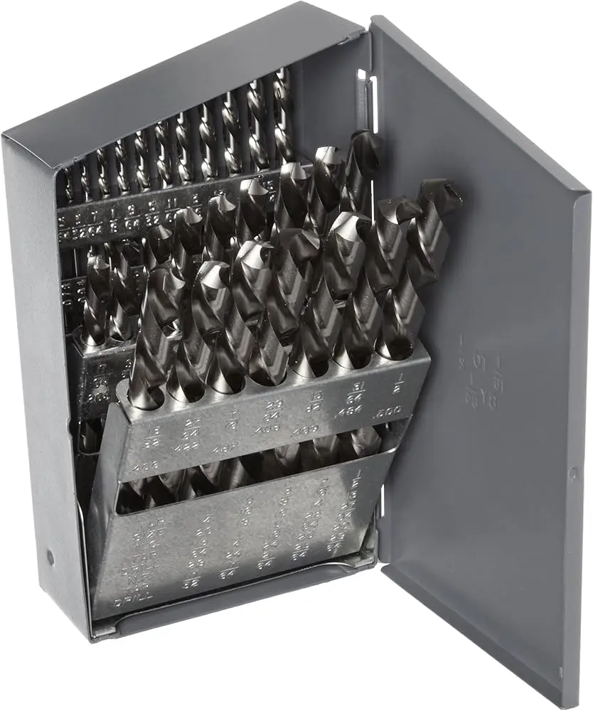 29Pc Left Hand 150L Jobber Drill Cut 118° Point Bright Spiral Flute HSS (Chicago-Latrobe)