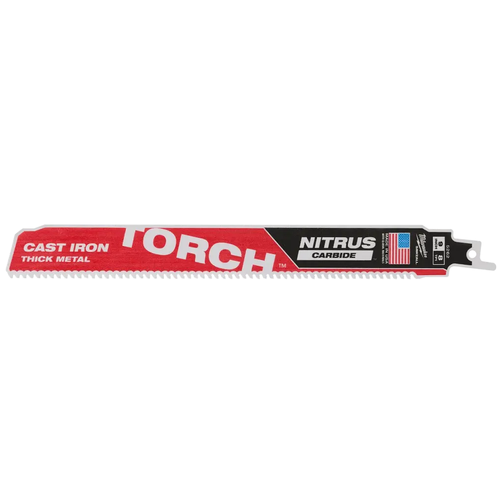 1Pk 9" X 8T TORCH NITRUS Carbide Sawzall Blade (Milwaukee)