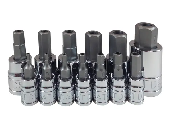 13Pc Security Hex Key Driver Bit Socket Set [5/64"-9/16"] (ATD)