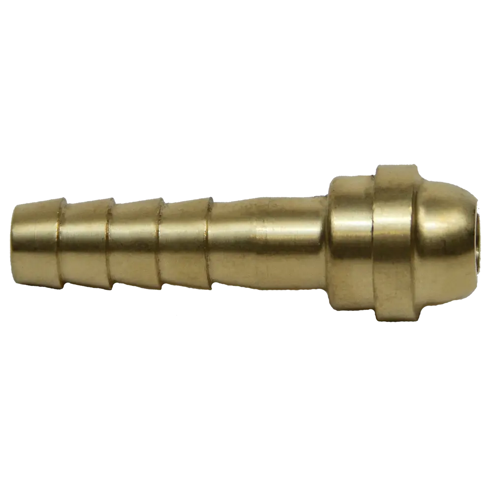 B-Size 1/4" Barb Hose Nipple Brass [200 psi]