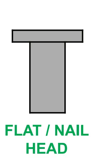 3/8" X 1/2" Flat Head Steel Solid Body Rivet