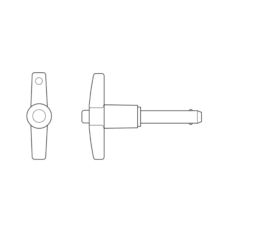 3/4" X 4" (Usable Length) T-Handle Locking Quick-Release Pin W/Ring 17-4 PH Stainless Steel