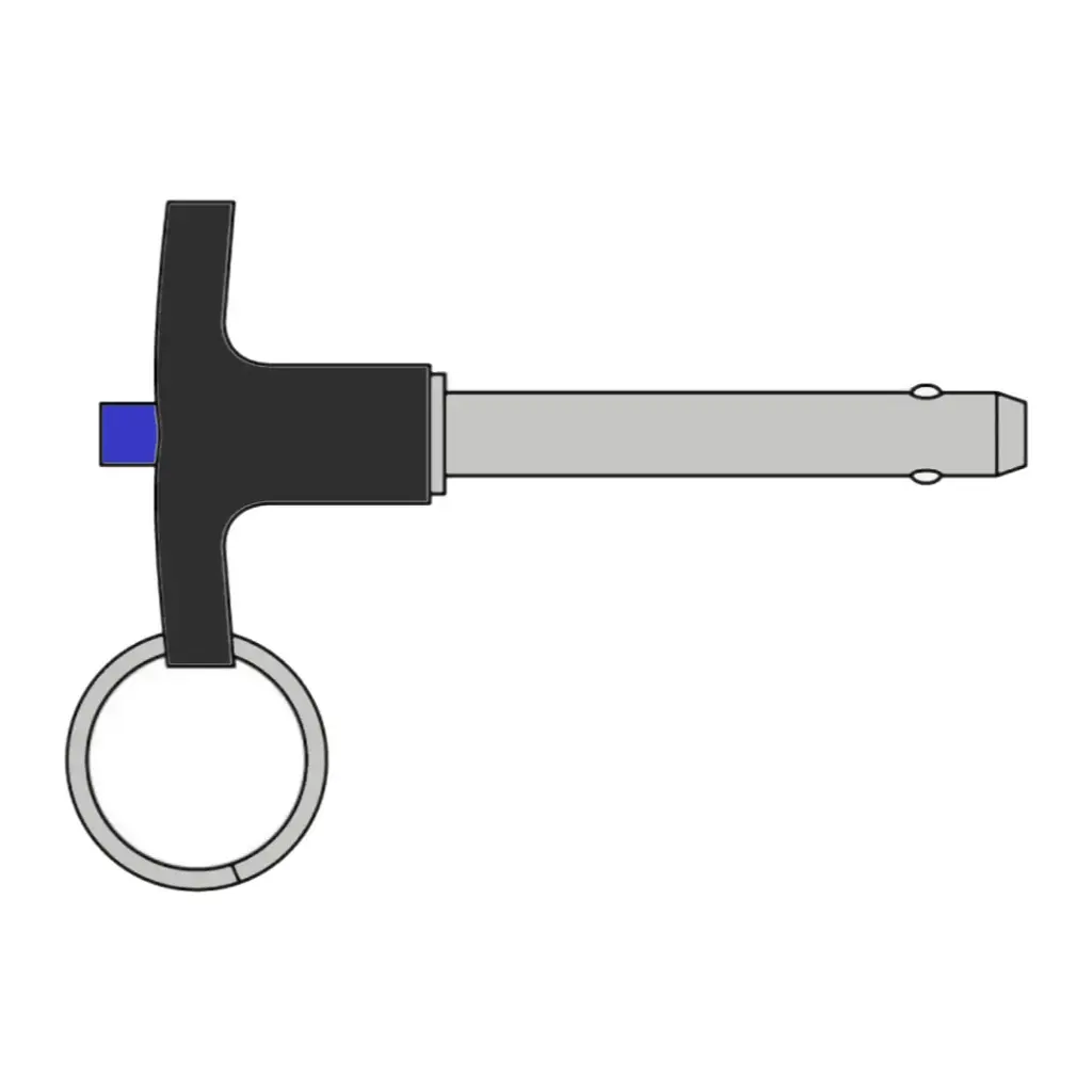 3/4" X 4" (Usable Length) T-Handle Locking Quick-Release Pin W/Ring 17-4 PH Stainless Steel