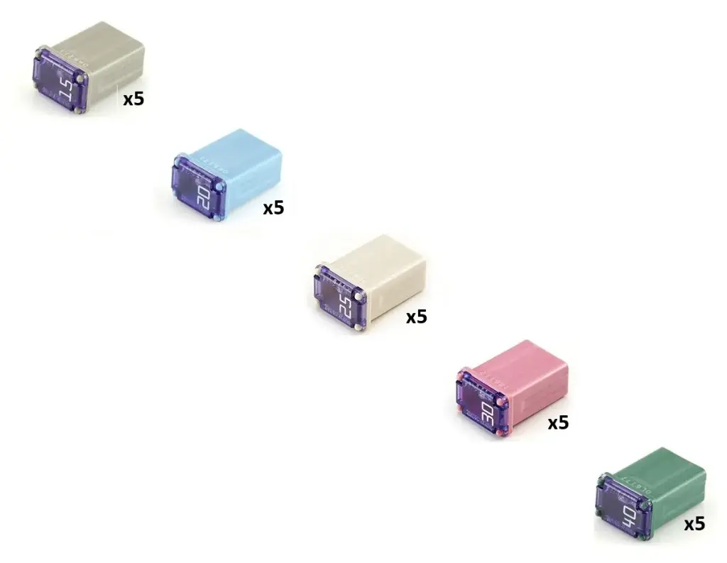 25Pc FMM Micro Fuse Kit 15A-40A