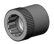 5/16"-18 Socket Nut 12pt Stainless Steel 18-8