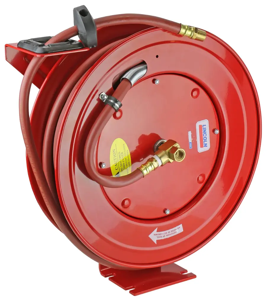 3/8" X 50Ft Retractable Air Hose Reel 300psi (Lincoln)