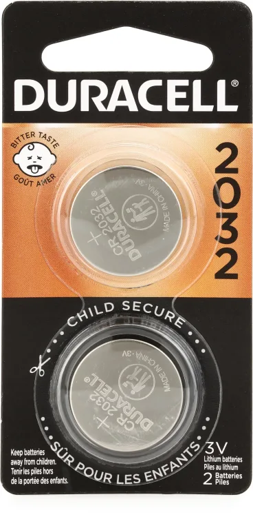 2Pk 3V Lithium Coin Battery CR2032 (Duracell)