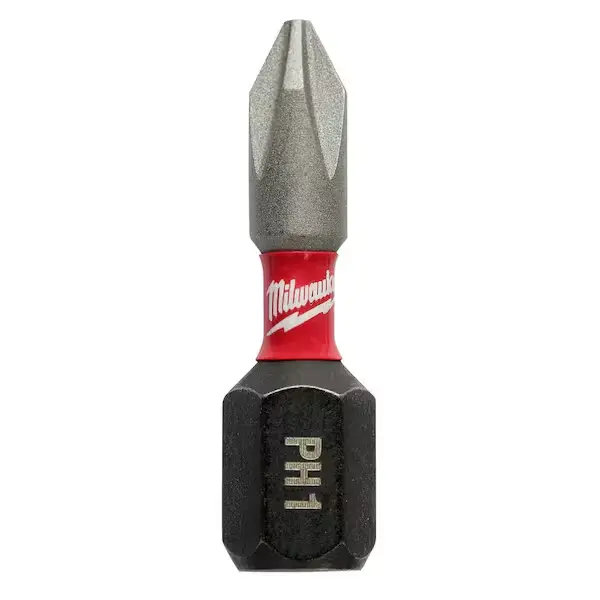 #1 Phillips X 1" Impact Driver Bit (Milwaukee/SHOCKWAVE)