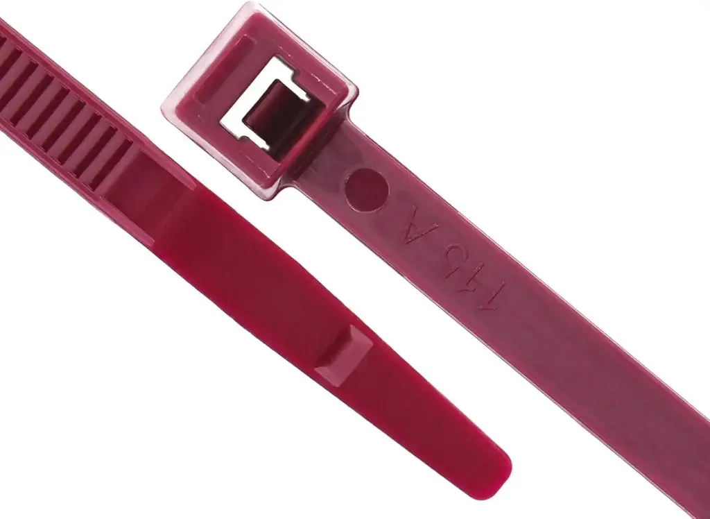 7"-50Lb Tie Wrap Burgandy (100Pk)