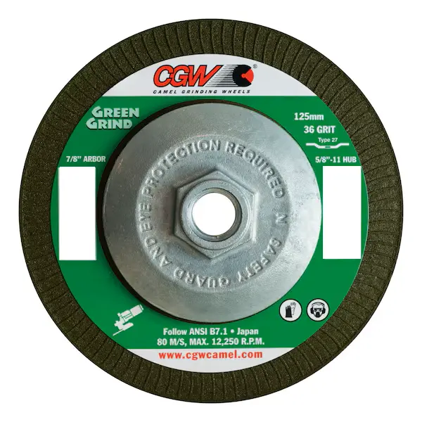 4-1/2" X 5/8-11 Green Grind Grinding Wheel 36 Grit (CGW)