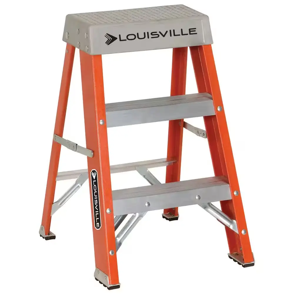 2 Ft. Fiberglass 4 Legged Step Ladder Type 1A 300 Lb. (Louisville)
