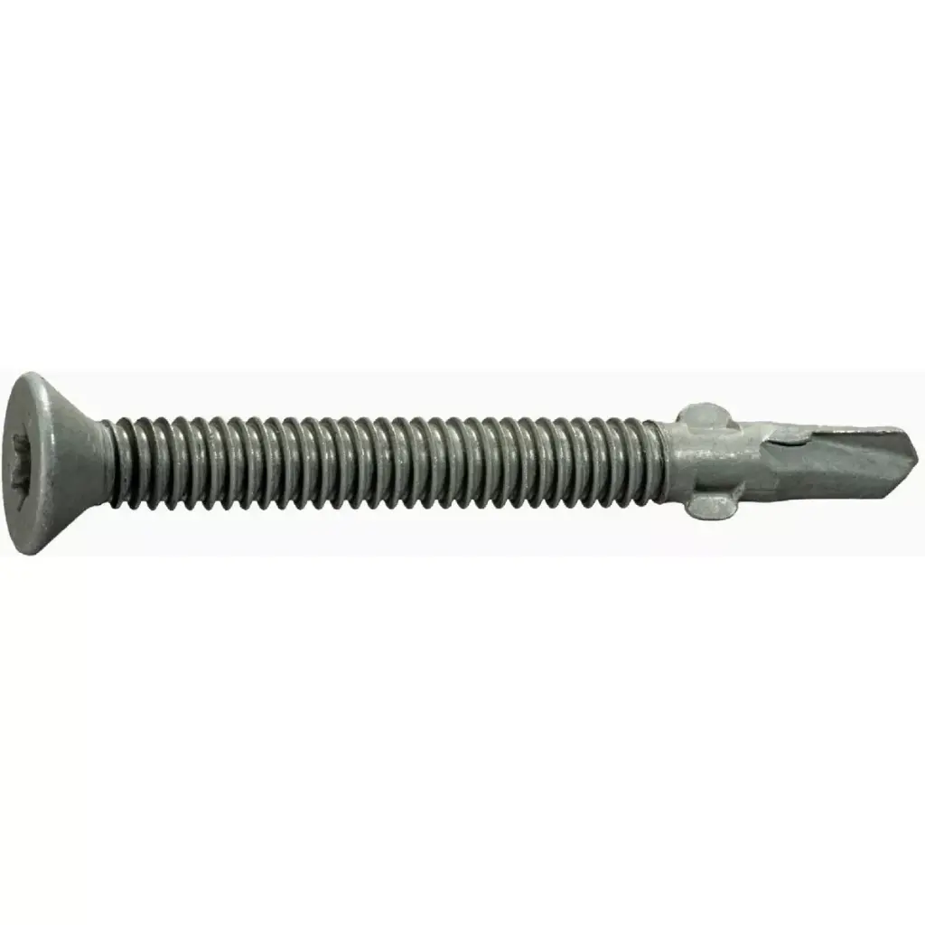 1/4"-20 X 2-1/2" Flat Torx Self Drillings Screw W/Wings Gray Ruspert