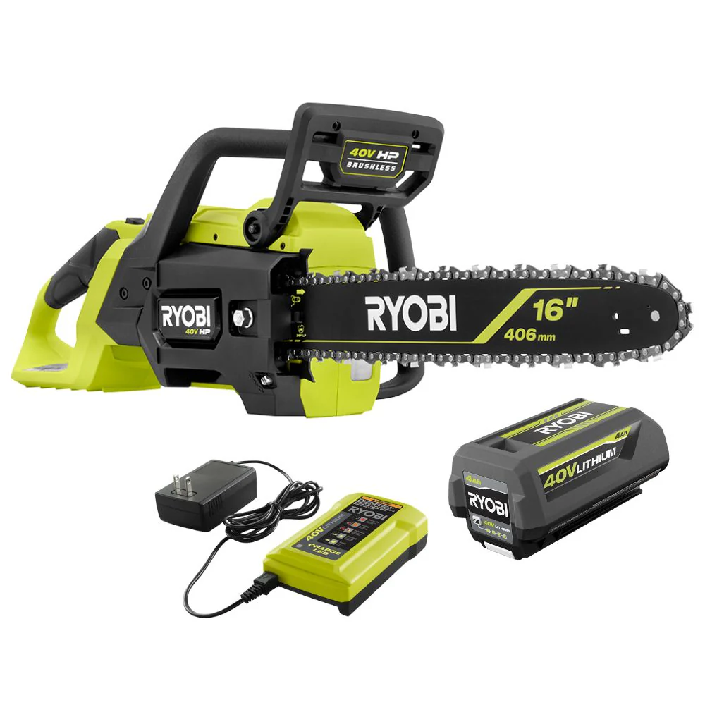 40V 16" Chainsaw Kite W/4.0 Battery & Charger (RYOBI)