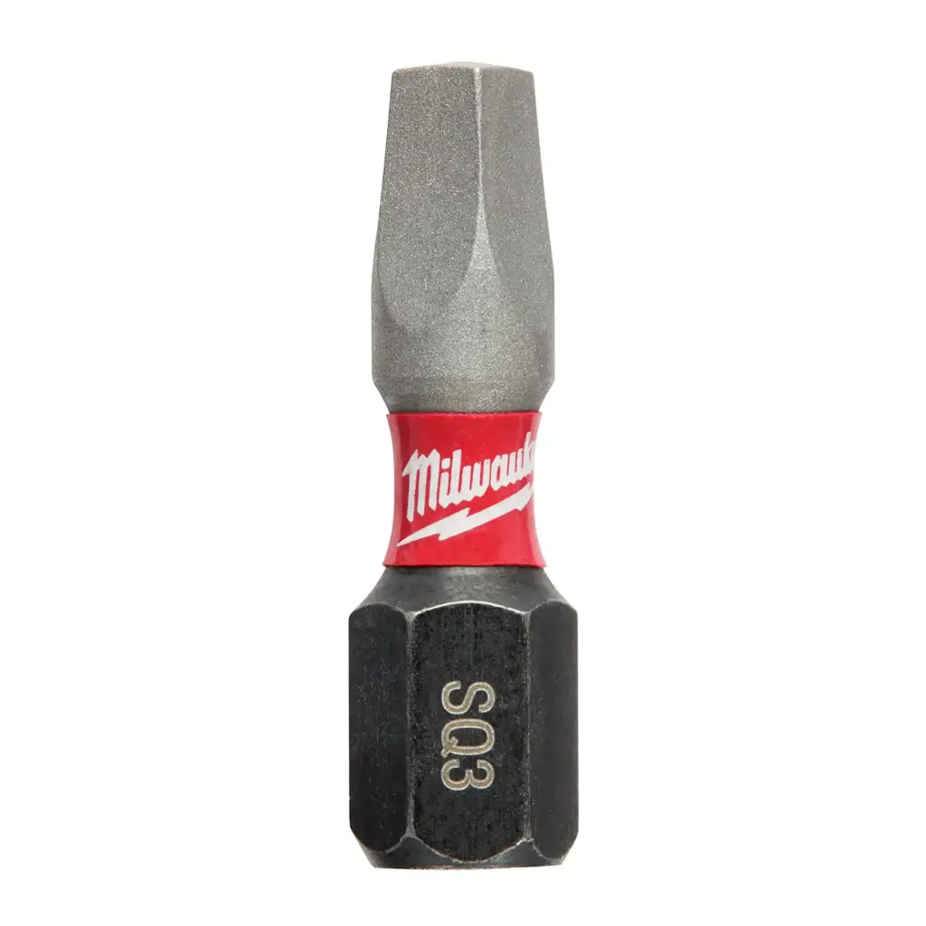 #3 Square X 1" Impact Driver Bit (Milwaukee/SHOCKWAVE)